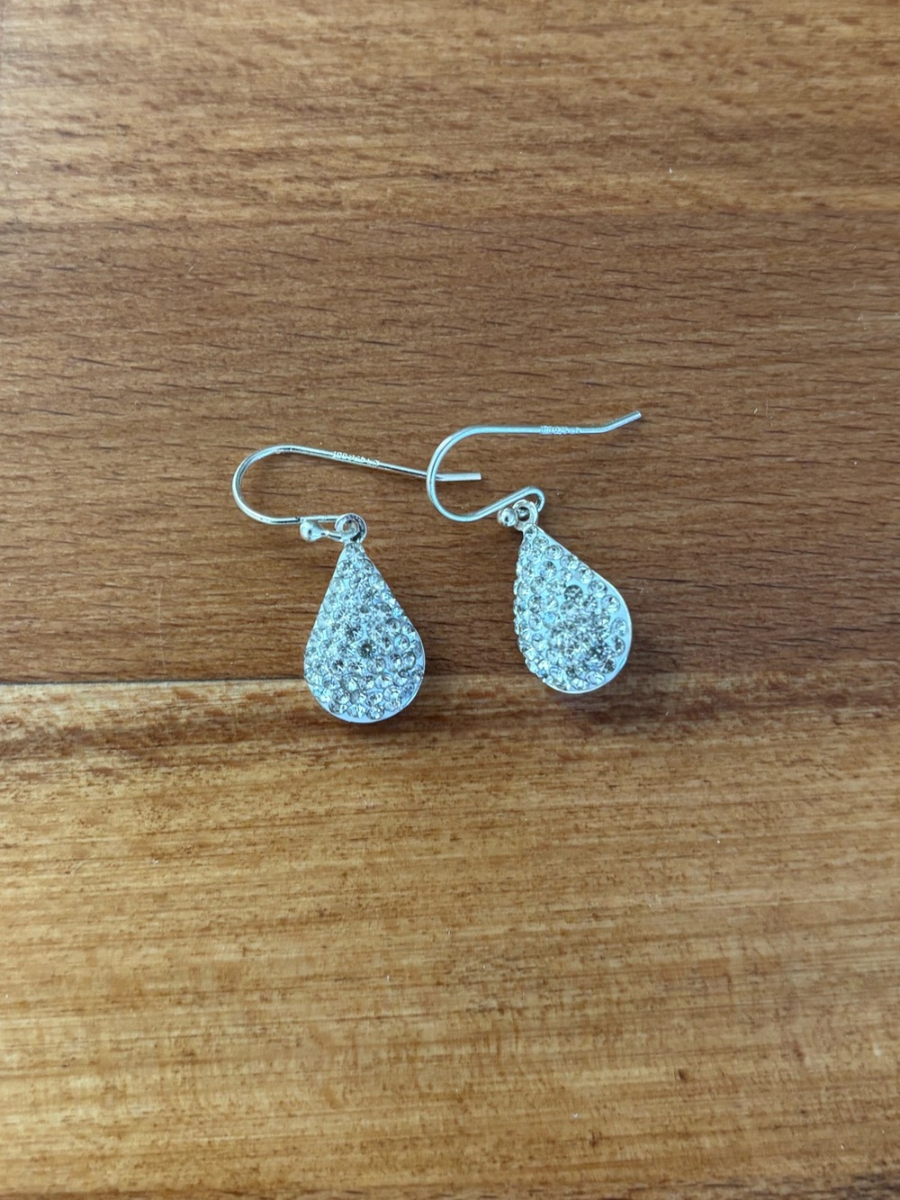 PRIMROSE Sterling Silver Clear Pave Crystal Teardrop Earrings
